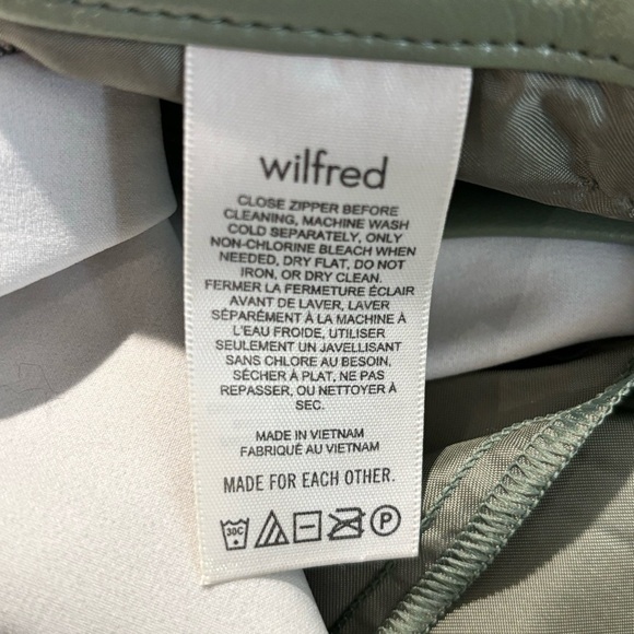 WILFRED Sz 2 Melina Faux Leather Straight Leg Unlined Zipper Closure Pants NEW - Picture 9 of 10